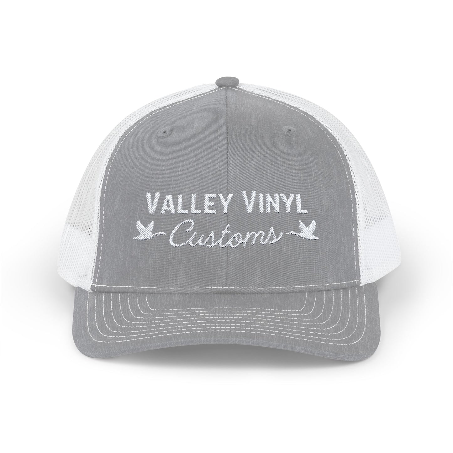 Embroidered Snapback Trucker Cap - Valley Vinyl Design