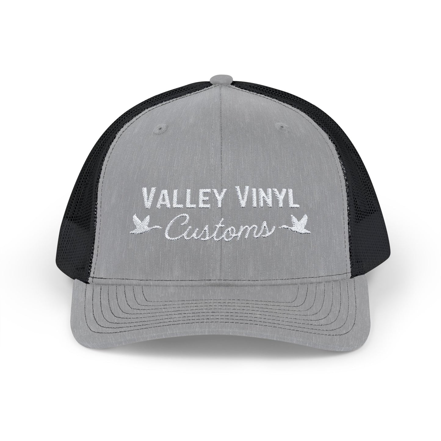 Embroidered Snapback Trucker Cap - Valley Vinyl Design