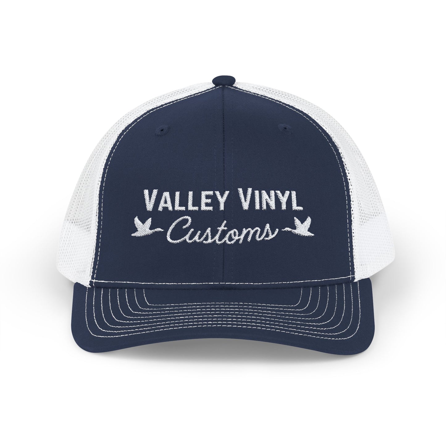 Embroidered Snapback Trucker Cap - Valley Vinyl Design